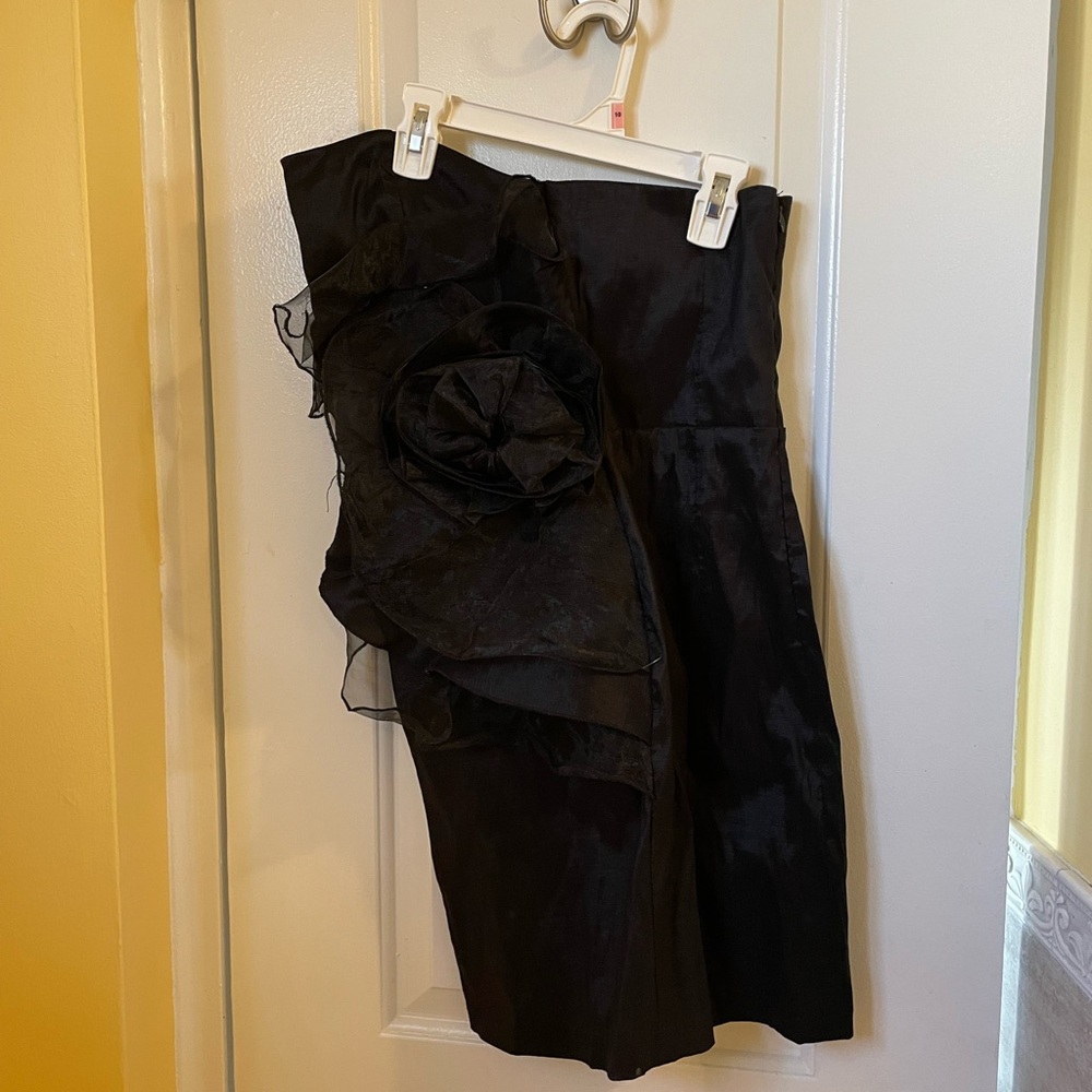 Vintage 1990s Strapless Black Dress